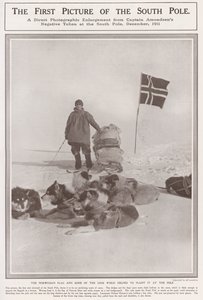 The First Picture of the South Pole by Roald Engelbergt Gravning Amundsen