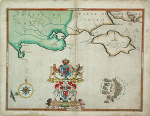 The battle off the Isle of Wight on 4 August by Robert (after) Adams