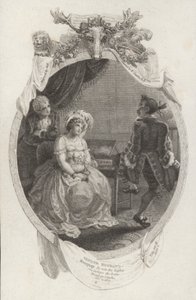 Scene from The Tender Husband by Richard Steele (engraving) by Robert (after) Smirke