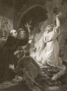 The Martyrdom of Archbishop Cranmer, Engraved by W. Bromley, Illustration from David Hume