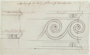 Design for the Mouldings on the Staircase, Headfort House, 1772 by Robert Adam
