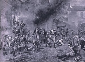 The Defence of Hougoumont 18th June 1815 by Robert Alexander Hillingford
