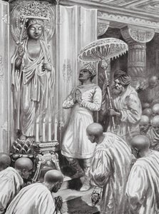 Kanishka Inaugurates Mahayana (Northern) Buddhism, AD 100 by Robert Ambrose Dudley