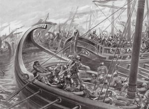 The Phocaean Fleet defeats the Carthaginians by Robert Ambrose Dudley