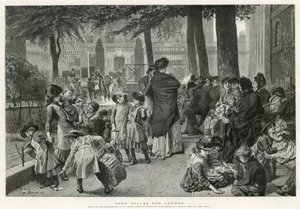 Scene in the churchyard of St John
