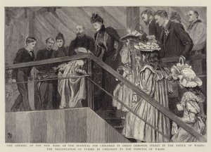 The Opening of the New Wing of the Hospital for Children in Great Ormonde Street by the Prince of Wales, the Presentation of Purses by Children to the Princess of Wales by Robert Barnes