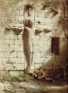 At Romsey Abbey by Robert Bateman