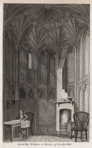 Great Bay Window, or Recess, of Crosby Hall by Robert Blemell Schnebbelie