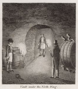 Vault under the North Wing of Crosby Hall by Robert Blemell Schnebbelie