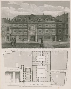 West View of Blackwell Hall, King Street, Cheapside by Robert Blemell Schnebbelie