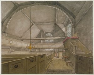Interior of the chapel in the Church of St Bartholomew-the-Great, Smithfield, City of London by Robert Blemmell Schnebbelie