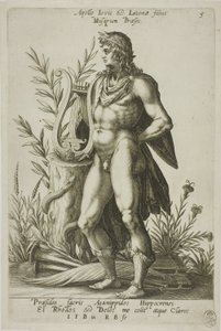 Apollo, plate 5 from Parnassus Biceps by Robert Boissard