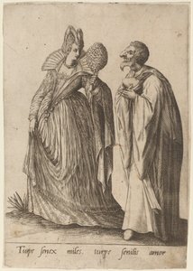 Shameful Old Soldier... by Robert Boissard after Jean Jacques Boissard