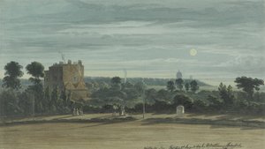 The Whittington Stone by Moonlight by Robert Bremmel Schnebbelie