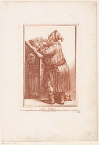 Man Reading Behind a Desk by Robert Brichet