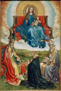 Madonna in Glory with Donor and Saints Peter and Augustine by Robert Campin