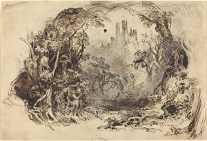 Castle On A Hill (Set for "Sleeping Beauty and the Beast"?) by Robert Caney