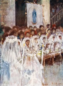 A First Communion in the Cathedral of Fiesole by Robert Charles Goff
