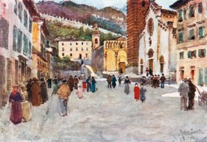 The Piazza, Pietra Santa, Near Viareggio by Robert Charles Goff