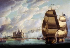Nelson Forcing Passage of Sound, 30 March 1801, Prior to Battle of Copenhagen
