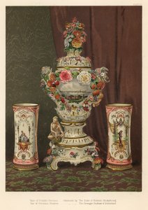 Dresden porcelain and porcelain beakers, wedding presents