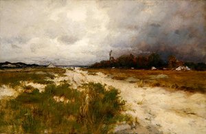 Coast Landscape, Dunes and Windmill