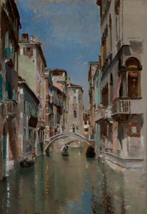 Canal in Venice, San Trovaso Quarter by Robert Frederick Blum
