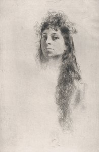 Head of a Girl with Long Hair by Robert Frederick Blum