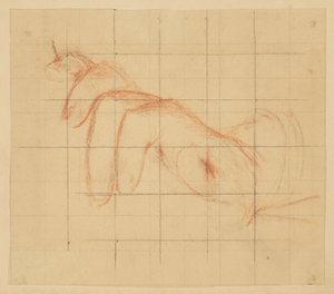 Study for left hand, "Vintage Festival," Mendelssohn Glee Club, New York, NY by Robert Frederick Blum