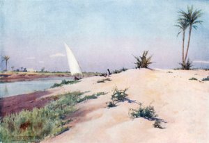 On the Ismailia Canal, Near Tel-el-Kebir by Robert George Talbot Kelly