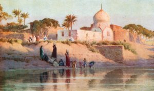 Village of Shinbab on the Lower Nile by Robert George Talbot Kelly