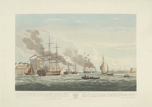 Departure of Twelve Dutch Merchant Ships from the Port of Portsmouth, 1833 (Plate 2) by Robert Havell (II)