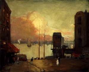 Cumulus Clouds, East River, 1901-1902 by Robert Henri