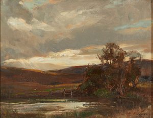 Evening On the Swire Road, Ettrick Bridge by Robert Hope