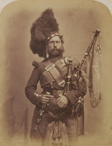 Piper David Muir, 42nd Highlanders (Black Watch) by Robert Howlett