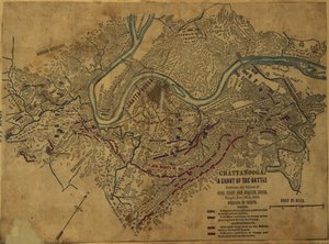 Chattanooga: A Chart of the Battle Between the Forces of Generals Grant and Braxton Bragg, Fought November 24-25, 1863