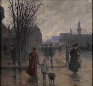 Rainy Evening on Hennepin Avenue by Robert Koehler