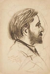 Portrait Sketch of Louis M. Eilshemius by Robert Lindner