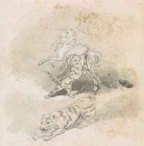A Tiger Attacking a Horse
