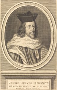 Jacques Le Coigneux by Robert Nanteuil after Henri Beaubrun