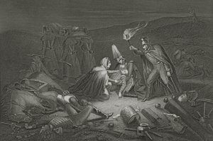 The Battle Field of the Alma, the Night after the Battle, engraved by D.J. Pound by Robert Neal Hind