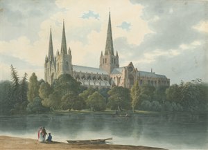 Lichfield Cathedral - South West View by Robert Noyes