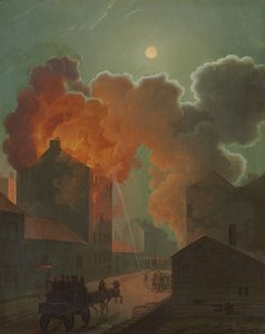 A Fire in Boston by Moonlight