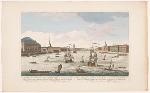 View of the Neva River in Saint Petersburg, Looking Downstream by Robert Sayer (possibly)
