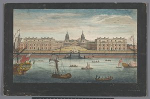View of Greenwich Hospital on the River Thames in Greenwich (London) by Robert Sayer