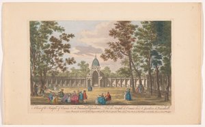 View of the Temple of Comus in Vauxhall Gardens, London by Robert Sayer