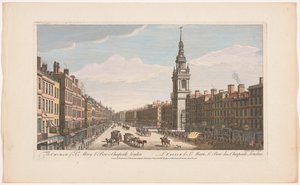 View of the Church of St. Mary-le-Bow on Cheapside, London by Robert Sayer