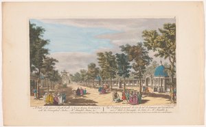 View of a Lane with a Triumphal Arch in Vauxhall Gardens, London (Ranelagh Gardens and Vauxhall Gardens)