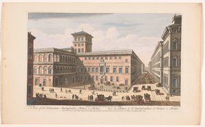 View of the Palazzo Venezia in Rome (series title: Rome) by Robert Sayer