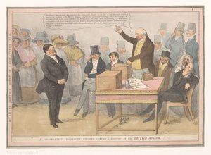 Caricature About the British Museum (A Parliamentary Examination Touching Certain Curiosities in the British Museum) (Monthly Sheet of Caricatures No. 41)